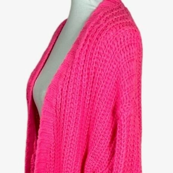 Silence + Noise Pink Chunky Shaker Knit Ally Cardigan Urban Outfitters O/S - Picture 5 of 8